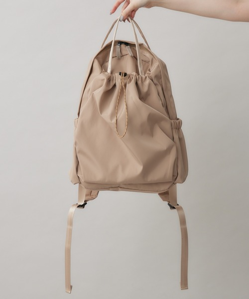 KATHARINE ROSS(キャサリンロス)の「【KATHARINE ROSS】【TREASURE TOPKAPI】ドロストポケットリュック(バックパック/リュック・レディース・ブラック/ベージュ・MEDIUM)」の12枚目の写真