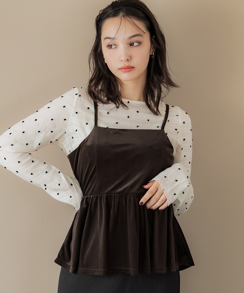 即完COCODEAL ベロアビスチェキャミソール ベロアビスチェ(キャミソール)|coca(coca)(コカ)の