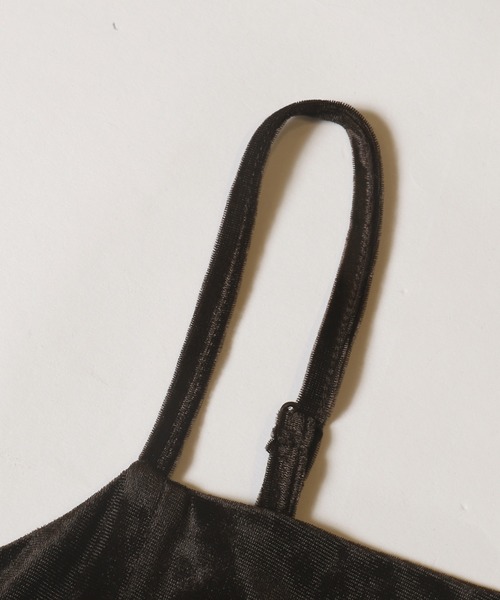 coca（coca）（コカ）の「【WEB限定セール】ベロアビスチェ（キャミソール・レディース・ブラウン/ブラック・S/L/M）」の6枚目の写真