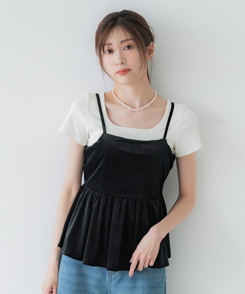 ベロアビスチェ（キャミソール）｜coca（coca）（コカ）のファッション