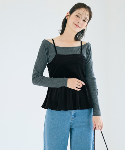 COCO DEAL ベロアビスチェキャミソール ベロアビスチェキャミソール