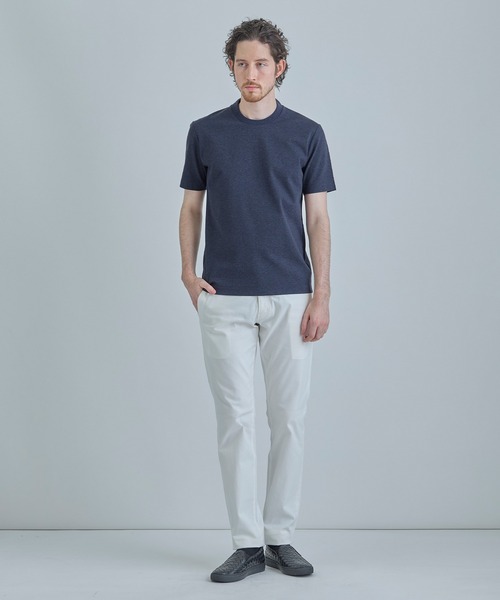 MEN'S BIGI(メンズビギ)の「シャドーヘリンボーンストレッチパンツ(スラックス・メンズ・ネイビー/ベージュ/ブラック/ホワイト/ライトグレー・05/04/03/02/01)」の9枚目の写真