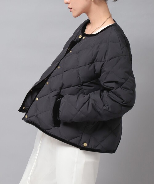 NOLLEY'S TAION×LIMONTA ベロアパイピングショートダウン TAION×LIMONTA】別注ベロアパイピングショートダウン | ノーリーズ