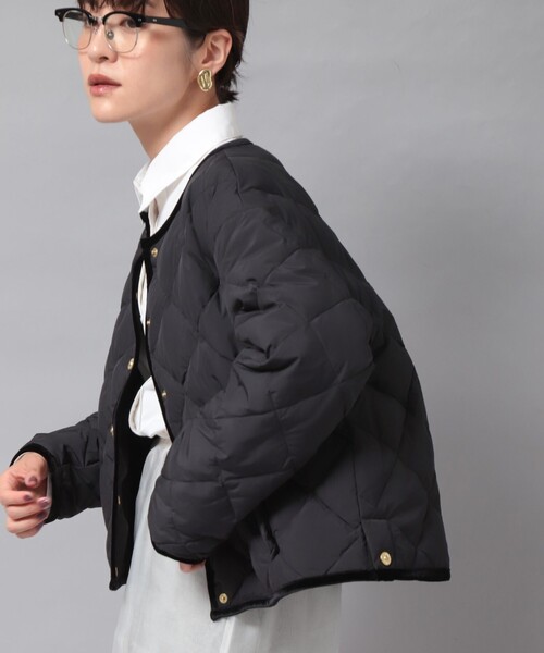 TAION×LIMONTA】別注ベロアパイピングショートダウン（ダウン