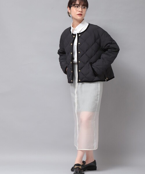 TAION×LIMONTA】別注ベロアパイピングショートダウン（ダウン