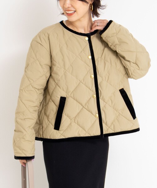 【TAION×LIMONTA】別注ベロアパイピングショートダウン セール】【TAION×LIMONTA】別注ベロアパイピングショートダウン