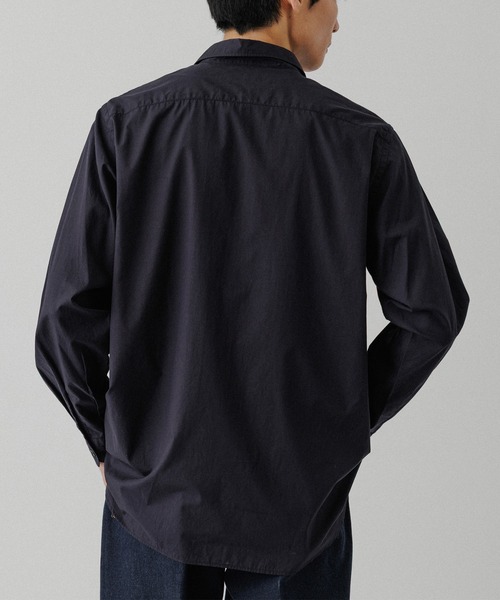 ADAM ET ROPE'（アダムエロペ）の「オーバーサイズ レギュラーカラー シャツ（シャツ/ブラウス・メンズ・ホワイト/ブルー系その他5/ネイビー・L/M）」の7枚目の写真