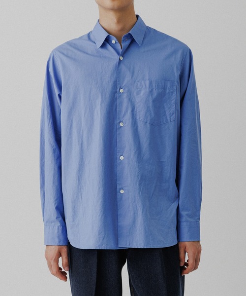 ADAM ET ROPE'（アダムエロペ）の「オーバーサイズ レギュラーカラー シャツ（シャツ/ブラウス・メンズ・ホワイト/ブルー系その他5/ネイビー・L/M）」の10枚目の写真