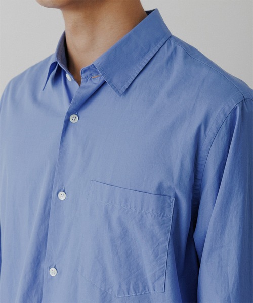 ADAM ET ROPE'（アダムエロペ）の「オーバーサイズ レギュラーカラー シャツ（シャツ/ブラウス・メンズ・ホワイト/ブルー系その他5/ネイビー・L/M）」の11枚目の写真