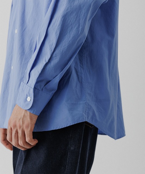 ADAM ET ROPE'（アダムエロペ）の「オーバーサイズ レギュラーカラー シャツ（シャツ/ブラウス・メンズ・ホワイト/ブルー系その他5/ネイビー・L/M）」の13枚目の写真