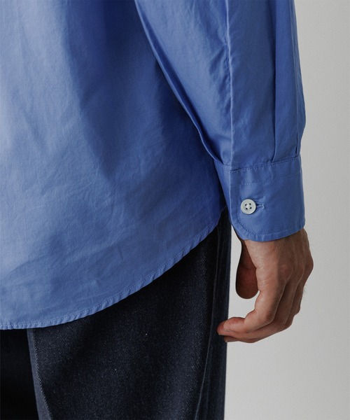 ADAM ET ROPE'（アダムエロペ）の「オーバーサイズ レギュラーカラー シャツ（シャツ/ブラウス・メンズ・ホワイト/ブルー系その他5/ネイビー・L/M）」の14枚目の写真