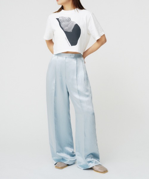 THINGS THAT MATTER(シングス ザット マター)の「AICON × CROPPED T-SHIRT / アイコンクロップドTシャツ(Tシャツ/カットソー・レディース・ホワイト/ブラック・FREE)」の15枚目の写真