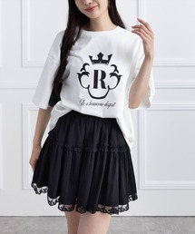 clear | オーバーサイズ王冠プリントTシャツ [着回し力抜群 大人 カジュアル]≪SS新作≫(Tシャツ/カットソー)
