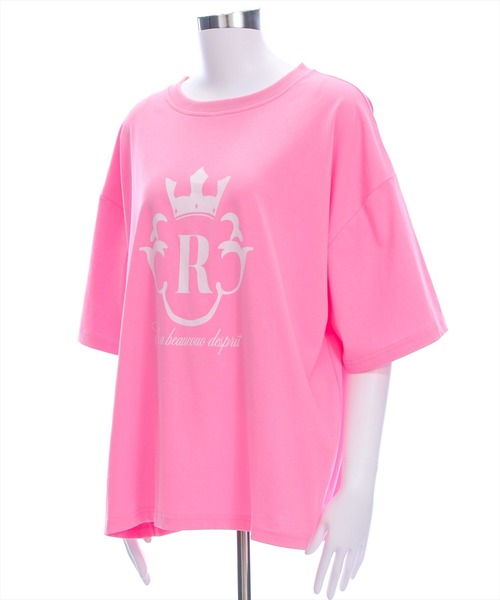 clear（クリア）の「オーバーサイズ王冠プリントTシャツ [着回し力抜群 大人 カジュアル]（Tシャツ/カットソー・レディース・オフホワイト/ブラック/ピンク・F）」の15枚目の写真
