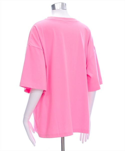 clear（クリア）の「オーバーサイズ王冠プリントTシャツ [着回し力抜群 大人 カジュアル]（Tシャツ/カットソー・レディース・オフホワイト/ブラック/ピンク・F）」の5枚目の写真