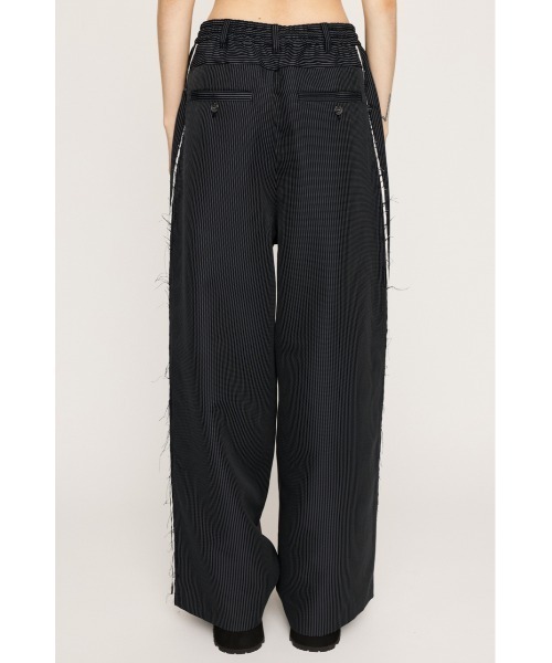 SLY（スライ）の「TWO TONE REMAKE LIKE PANTS ツートーン リメイクライク パンツ 秋服（スラックス・レディース・杢グレー/ネイビー系・1/2）」の12枚目の写真