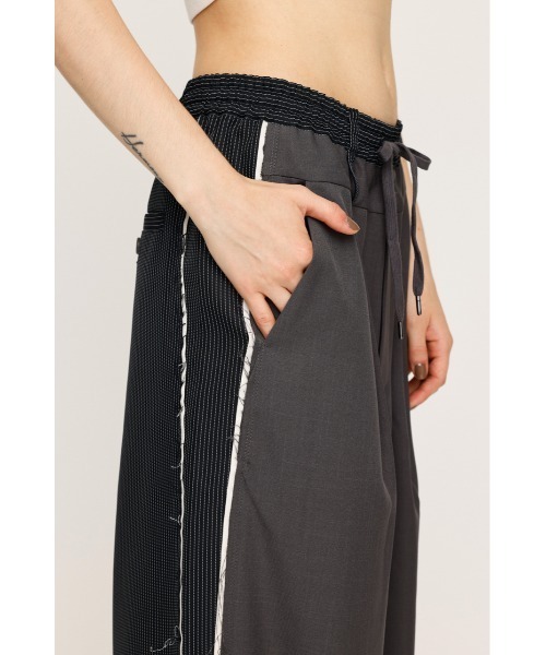 TWO TONE REMAKE LIKE PANTS ツートーン リメイクライク パンツ