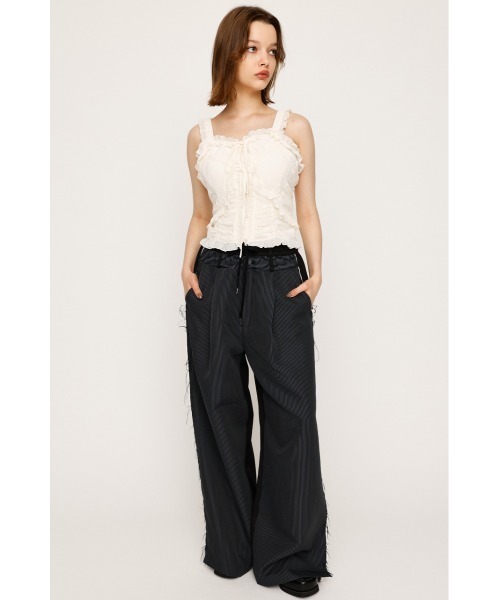 SLY（スライ）の「TWO TONE REMAKE LIKE PANTS ツートーン リメイクライク パンツ 秋服（スラックス・レディース・杢グレー/ネイビー系・1/2）」の16枚目の写真