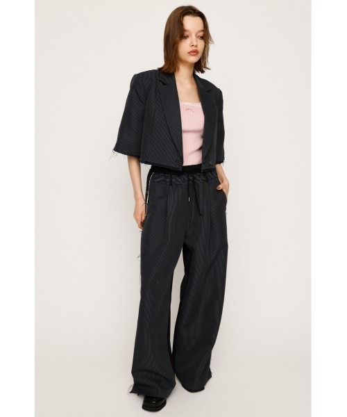 SLY（スライ）の「TWO TONE REMAKE LIKE PANTS ツートーン リメイクライク パンツ 秋服（スラックス・レディース・杢グレー/ネイビー系・1/2）」の20枚目の写真