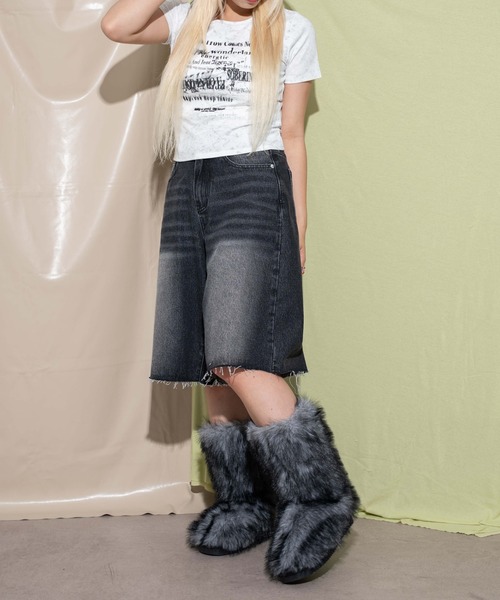 WEGO(ウィゴー)の「WEGO/モンスターファーブーツ(ブーツ・レディース・グレー/ベージュ・SMALL/MEDIUM/LARGE)」の8枚目の写真