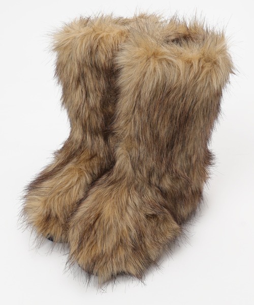 WEGO(ウィゴー)の「WEGO/モンスターファーブーツ(ブーツ・レディース・グレー/ベージュ・SMALL/MEDIUM/LARGE)」の13枚目の写真