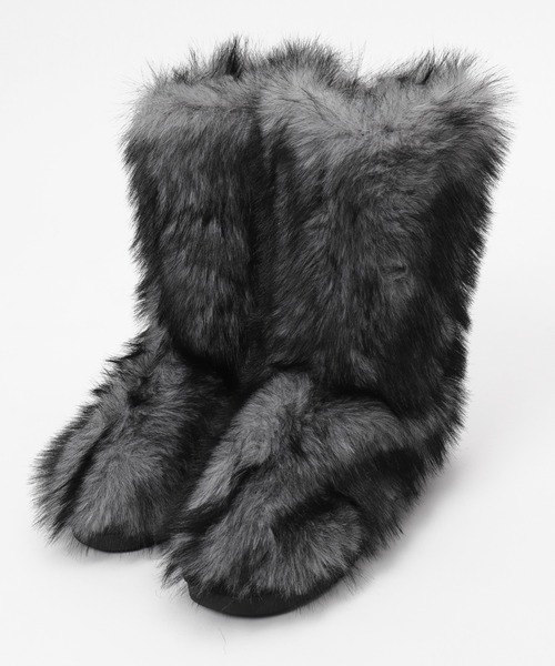 WEGO(ウィゴー)の「WEGO/モンスターファーブーツ(ブーツ・レディース・グレー/ベージュ・SMALL/MEDIUM/LARGE)」の14枚目の写真