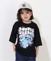 Disney（ディズニー）の「ディズニー スティッチ ペイント七分袖Tシャツ 0736K（Tシャツ/カットソー・キッズ）」
