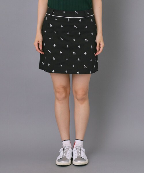 adabat（アダバット）の「【ADABAT NAVY】エンブロイダリーモノグラムスカート（スカート・レディース・ブラック・38/40/42）」の7枚目の写真