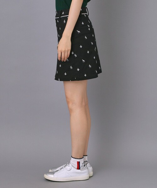 adabat（アダバット）の「【ADABAT NAVY】エンブロイダリーモノグラムスカート（スカート・レディース・ブラック・38/40/42）」の8枚目の写真