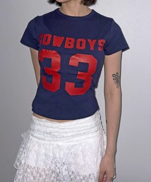 【 MEMECLE / メメクル 】33 プリントロゴ COWBOYS Tシャツ