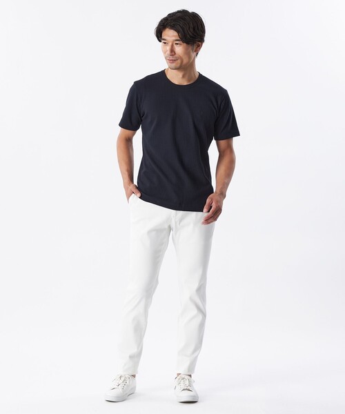 EPOCA UOMO(エポカウォモ)の「スクエアリンクスジャカードカットソー(Tシャツ/カットソー・メンズ・ワイン/ホワイト/ダークネイビー/ライトグレー・48/46)」の7枚目の写真