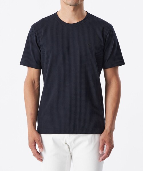 EPOCA UOMO(エポカウォモ)の「スクエアリンクスジャカードカットソー(Tシャツ/カットソー・メンズ・ワイン/ホワイト/ダークネイビー/ライトグレー・48/46)」の9枚目の写真