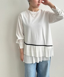 LHELBIE | プリーツヘムトップス(Tシャツ/カットソー)