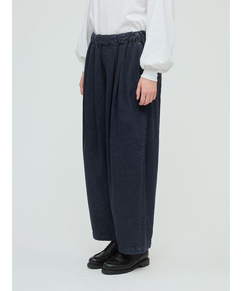 mizuiroind（ミズイロインド）の「mizuiro ind デニムタックワイドパンツ（その他パンツ・レディース・その他/ブルー・FREE）」の10枚目の写真