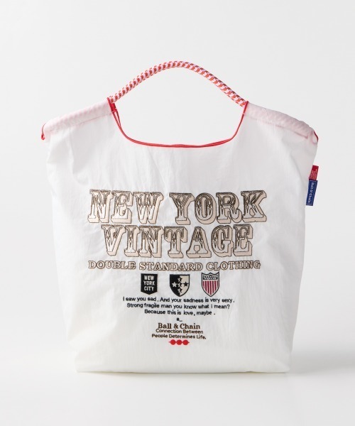 DOUBLE STANDARD CLOTHING（ダブルスタンダードクロージング）の「Ball&Chain / NY ヴィンテージ ショッピングバッグ（エコバッグ/サブバッグ・レディース・オフホワイト・FREE）」の3枚目の写真