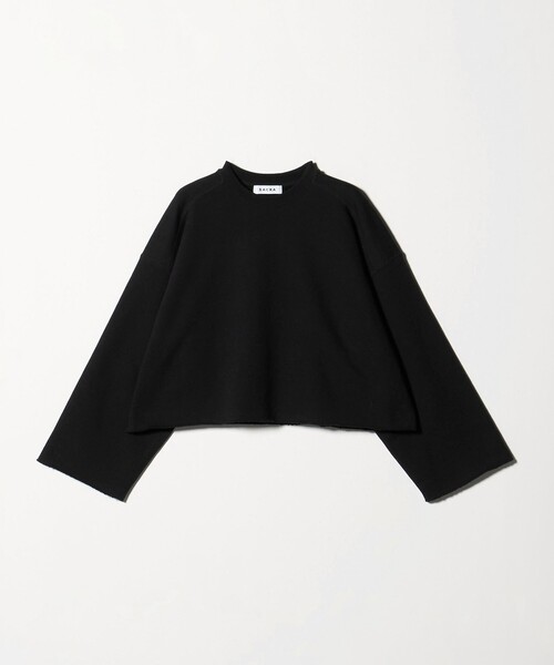 SACRA(サクラ)の「<SACRA>クロップド スウェット(スウェット・レディース・グレー系/ブラック・38)」の1枚目の写真