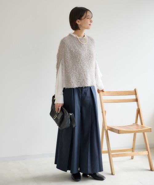 KATHARINE ROSS(キャサリンロス)の「【KATHARINE ROSS】ピンストライプボックスプリーツパンツ(その他パンツ・レディース・カーキ/ネイビー・MEDIUM)」の12枚目の写真