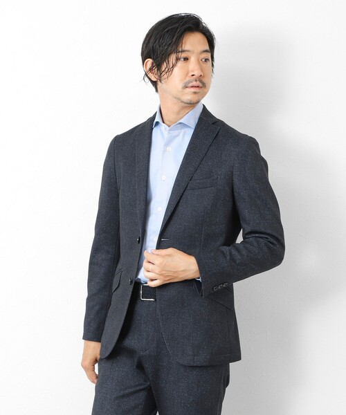 ビジカジ/セットアップ対応》ポンチジャージJKT（テーラードジャケット