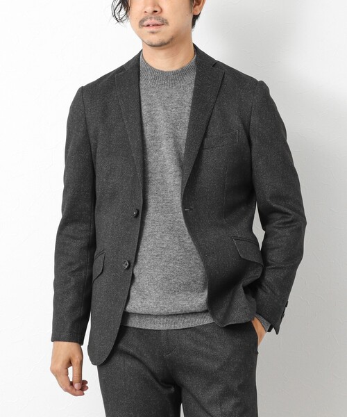 ビジカジ/セットアップ対応》ポンチジャージJKT（テーラードジャケット