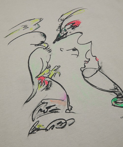 BAL(バル)の「yabuno kensei(Tシャツ/カットソー・メンズ・アッシュグレー/グレー/ホワイト・1/0/3/2)」の4枚目の写真