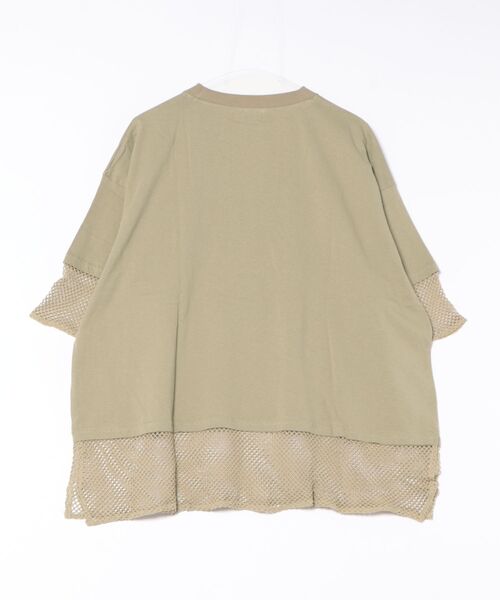 チチカカ（チチカカ）の「Orale! 裾メッシュレイヤード風プルオーバー（Tシャツ/カットソー・レディース・ホワイト/カーキ/ブラック・FREE）」の4枚目の写真