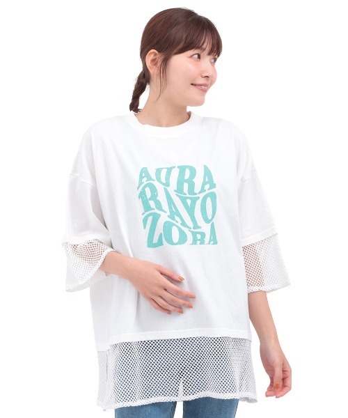 チチカカ（チチカカ）の「Orale! 裾メッシュレイヤード風プルオーバー（Tシャツ/カットソー・レディース・ホワイト/カーキ/ブラック・FREE）」の8枚目の写真
