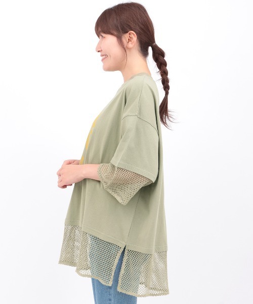 チチカカ（チチカカ）の「Orale! 裾メッシュレイヤード風プルオーバー（Tシャツ/カットソー・レディース・ホワイト/カーキ/ブラック・FREE）」の11枚目の写真