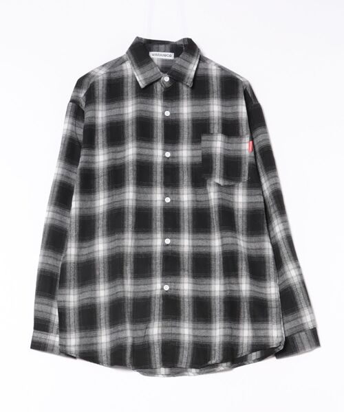 WARAIJOGO(ワライジョウゴ)の「【WARAIJOGO】オンブレチェックシャツ(NEZ)(シャツ/ブラウス・メンズ・ブラック/レッド/ブルー・FREE)」の19枚目の写真