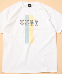 【Disney】レトロ「ミッキー」プリント/半袖Tシャツ/エクササイズデザイン /ディズニー/ミッキーマウス