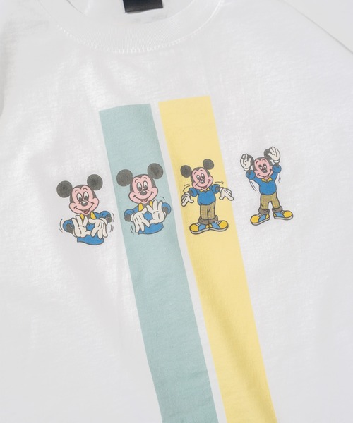 Disney（ディズニー）の「【Disney】レトロ「ミッキー」プリント/半袖Tシャツ/エクササイズデザイン /ディズニー/ミッキーマウス（Tシャツ/カットソー・レディース・ホワイト・MEDIUM/LARGE/X-LARGE）」の6枚目の写真