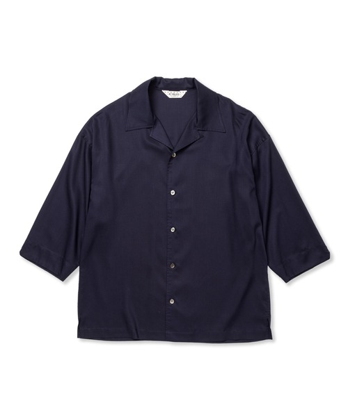 CALEE（キャリー）の「3/4 SLEEVE R/P DROP SHOULDER SH（シャツ/ブラウス・メンズ・ネイビー/オレンジ/ホワイト・LARGE/SMALL）」の3枚目の写真