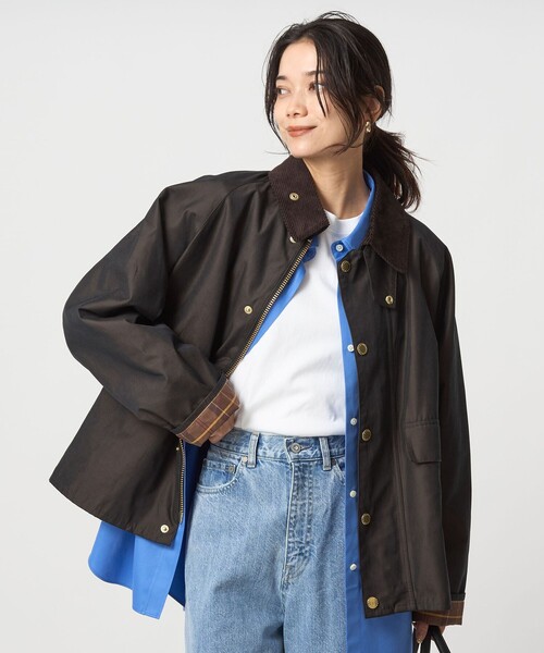 Barbour（バブアー）の「【別注】＜Barbour＞TRANSPORT ジャケット（カバーオール・レディース・オリーブ/ダークブラウン・36/38）」の3枚目の写真