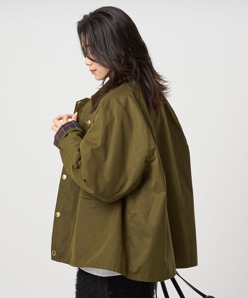 Barbour オリーブグリーン カバーオール S 別注】＜Barbour＞TRANSPORT ジャケット（カバーオール