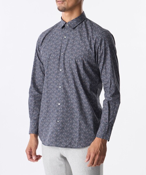 EPOCA UOMO(エポカウォモ)の「ペイズリープリントシャツ(シャツ/ブラウス・メンズ・ライトグレー/ダークネイビー・48/46)」の6枚目の写真